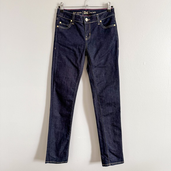 kate spade Denim - Kate Spade Dark Blue Play Hooky Skinny Jeans Size 24
